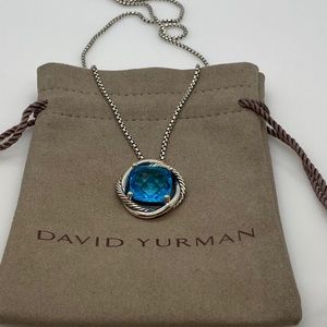 DAVID YURMAN Hampton Blue Fine Infinity Pendant Necklace